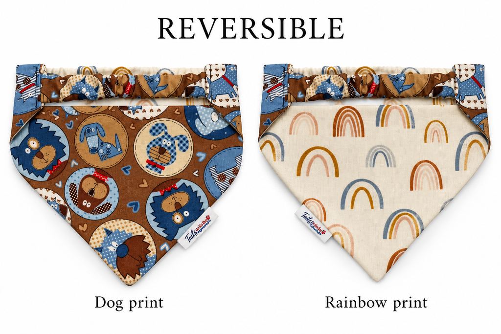 Happy Paws – Reversible Dog Bandana