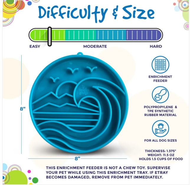 Baja Design eTray - Shallow Slow Feeder Dog Bowl for Enrichment | USA Made
