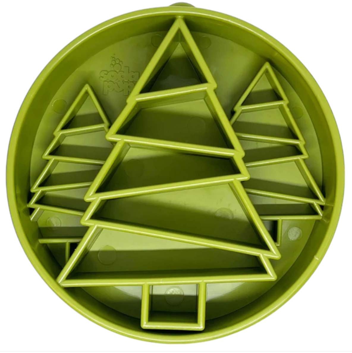 Pine Tree Christmas eBowl Deep Slow Feeder Dog Bowl for Enrichment | USA Made