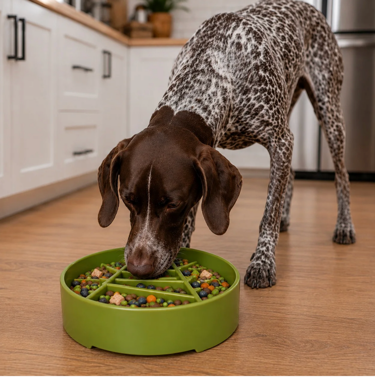 Pine Tree Christmas eBowl Deep Slow Feeder Dog Bowl for Enrichment | USA Made