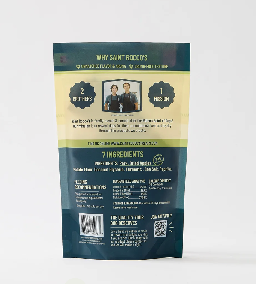 Pork and Apple Treats 8 oz- Saint Rocco's Treats