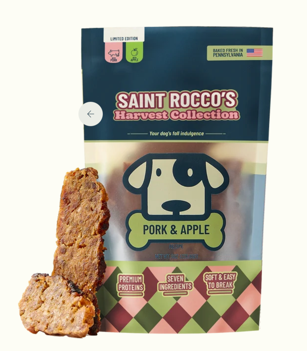 Pork and Apple Treats 8 oz- Saint Rocco's Treats