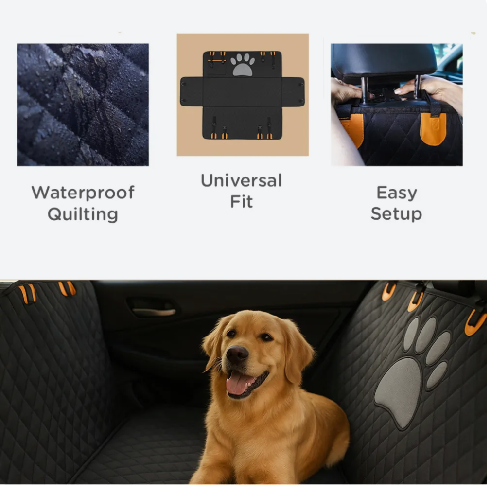 Waterproof Backseat Pet Hammock Car Protector Dog Car Seat Cover