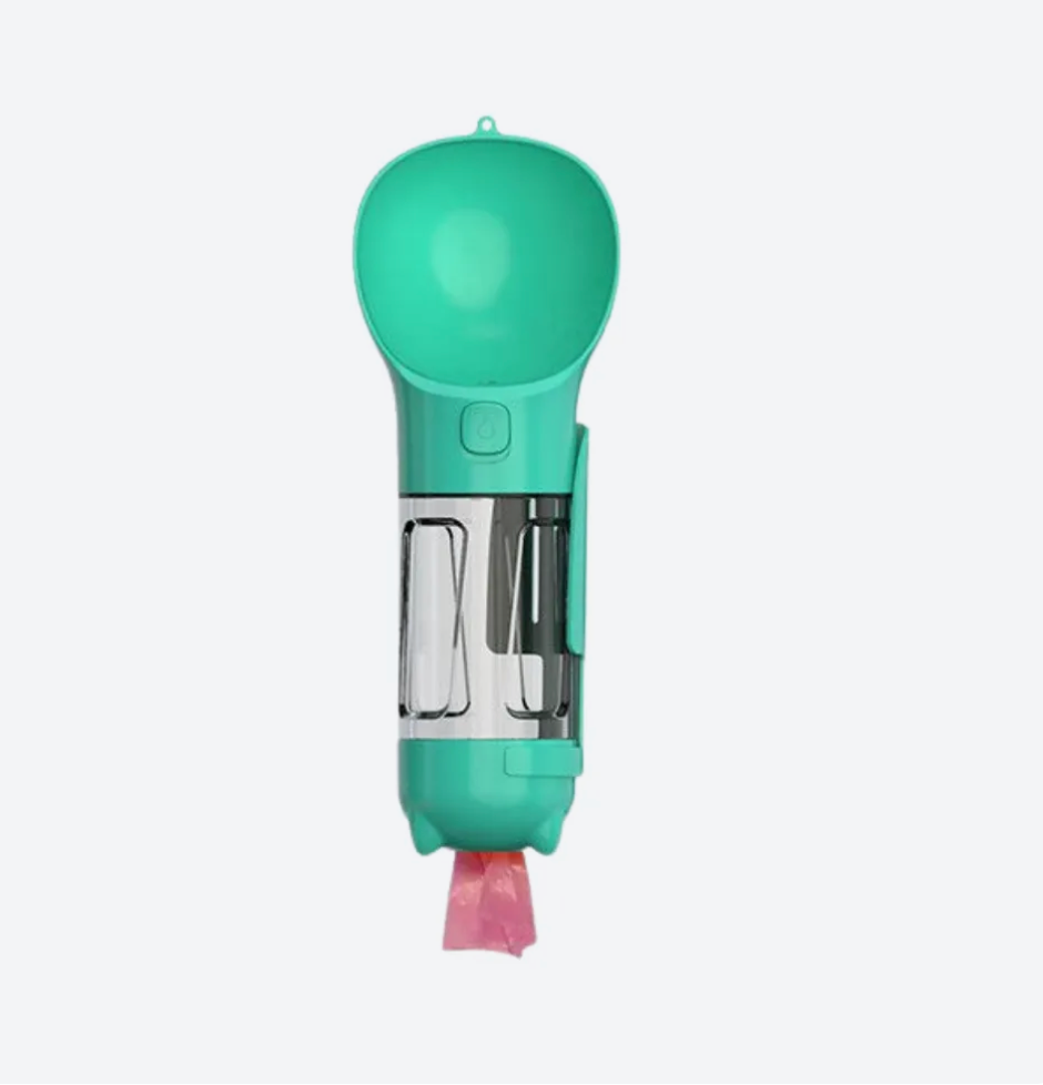 2 in 1 Dog Travel Bottle Dog Water Dispenser with Poop Bag Storage