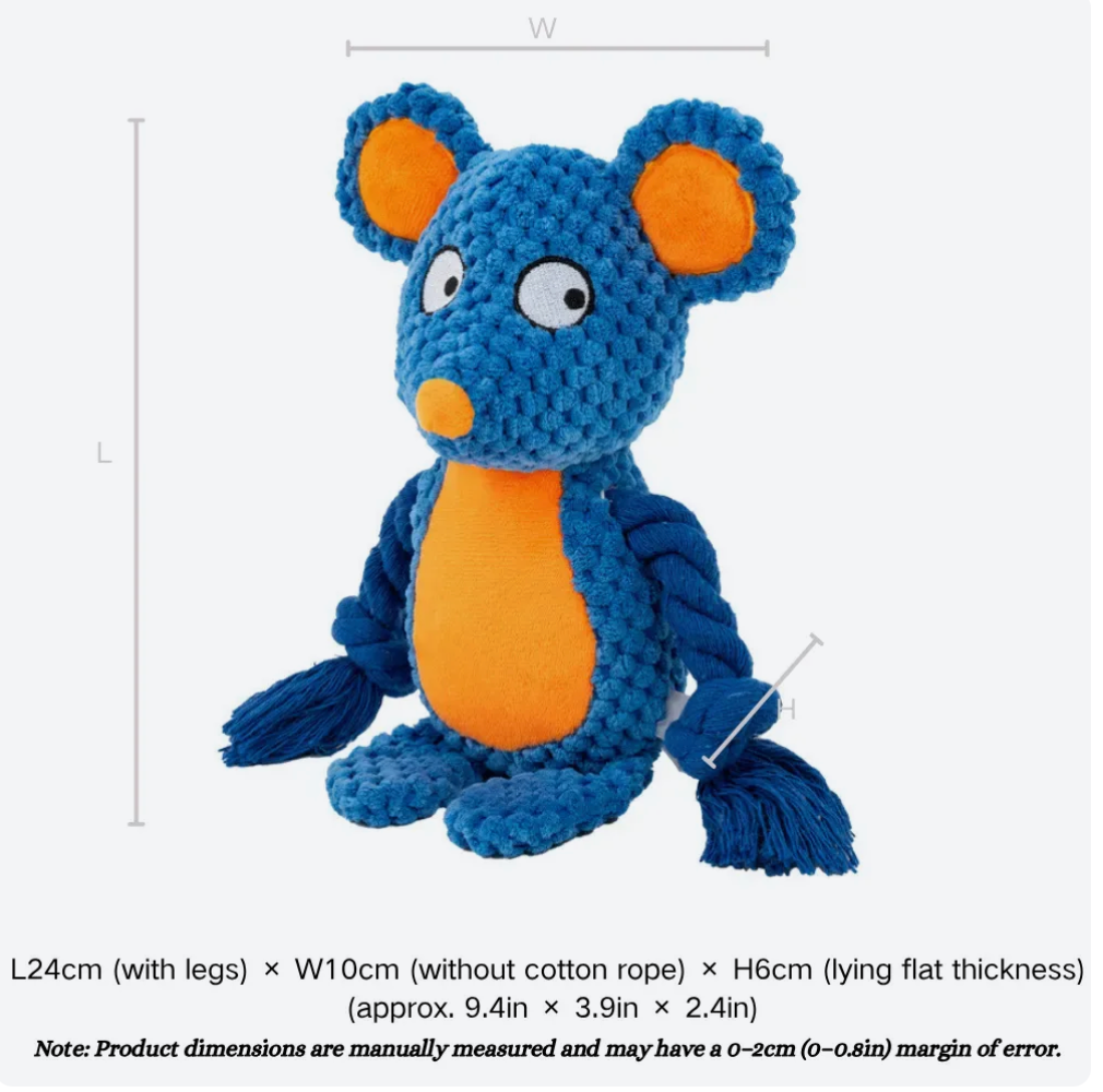 Tear-Resistant Squeaky Toys with Crinkle Rope for Bulk Resale