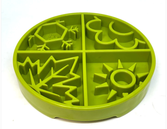 Four Seasons eTray - Shallow Slow Feeder Dog Bowl for Enrichment | USA Made